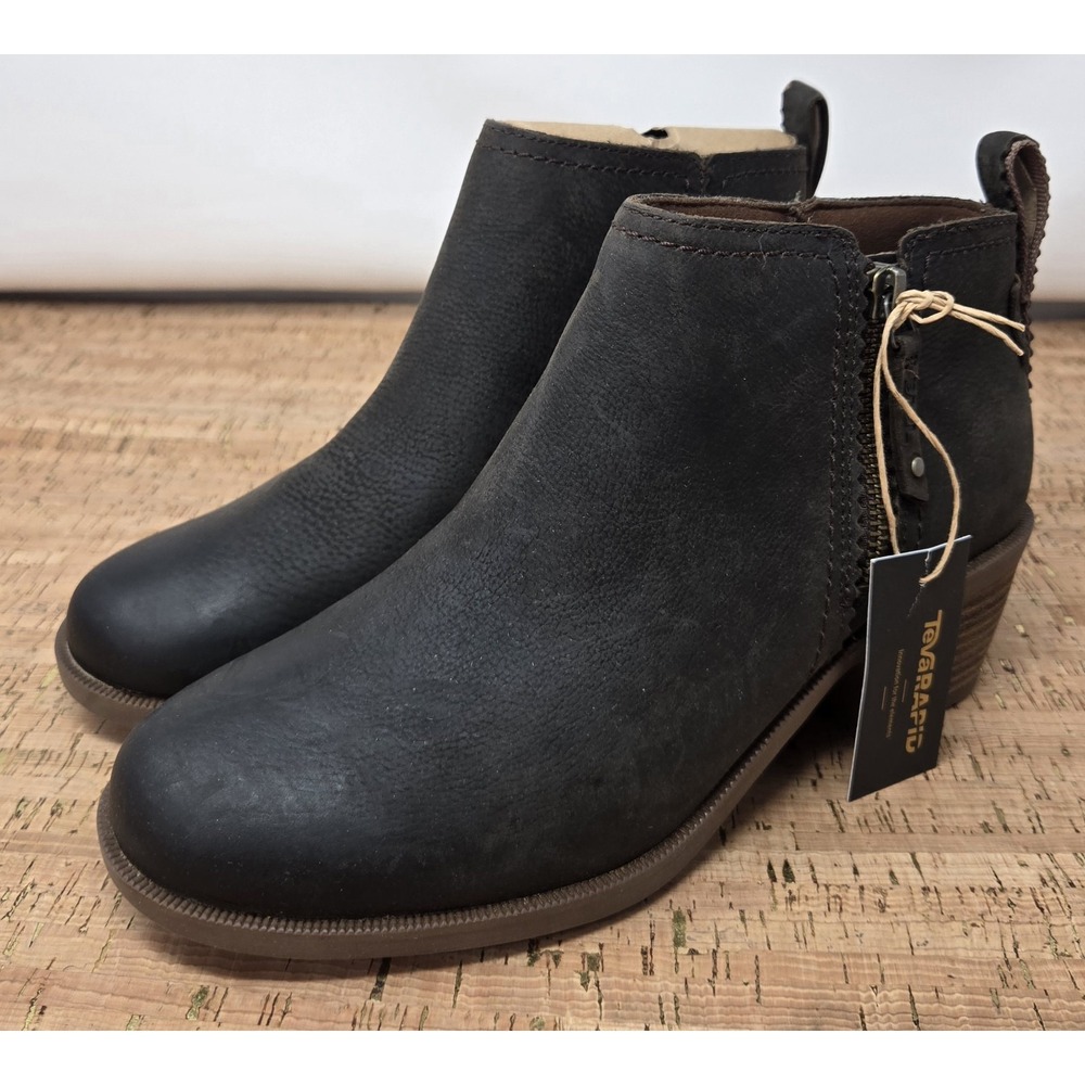 Teva Ankle Boots Womens 8 Anaya Bootie RR Lion Brown Waterproof Leather 1120153
